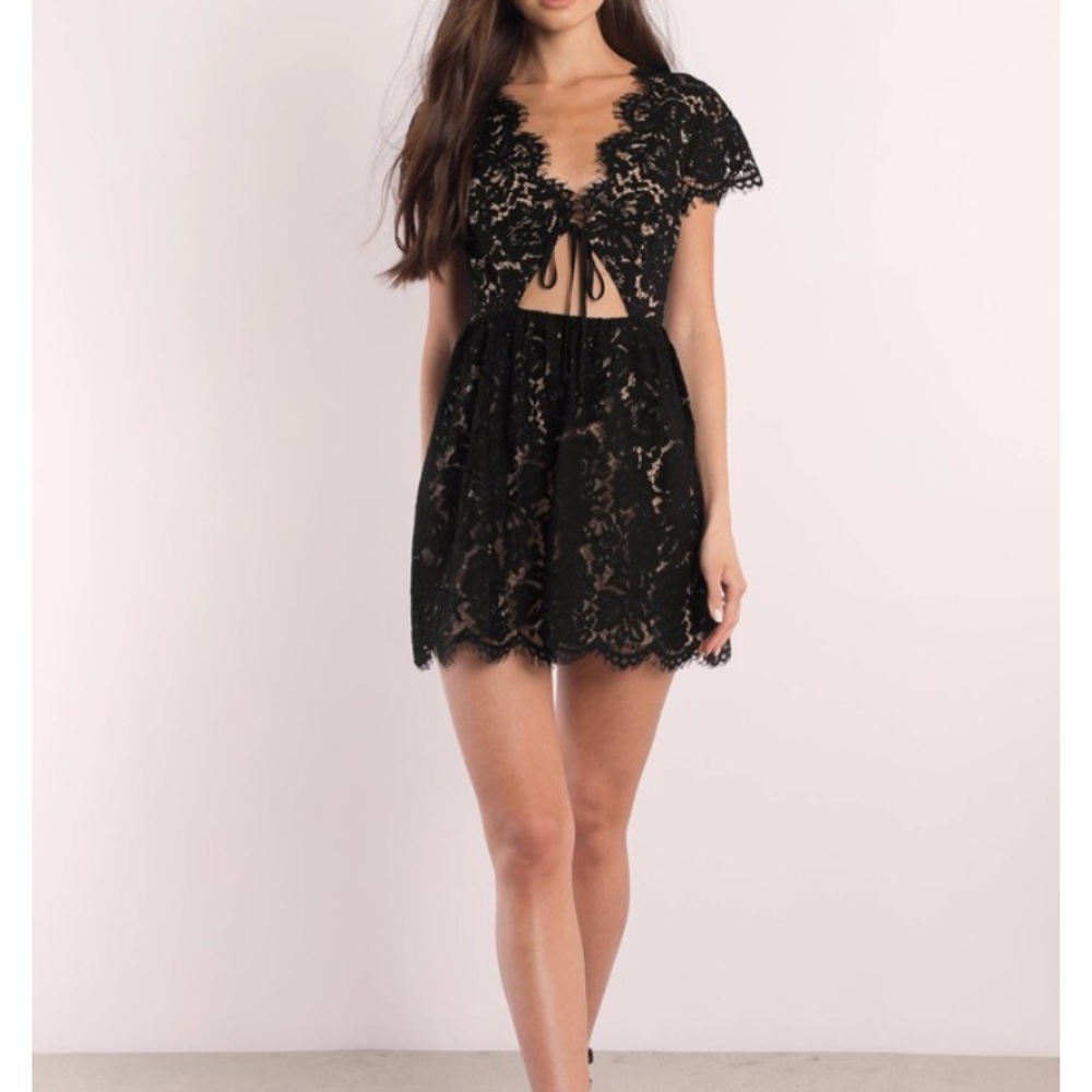 TOBI Black lace dress